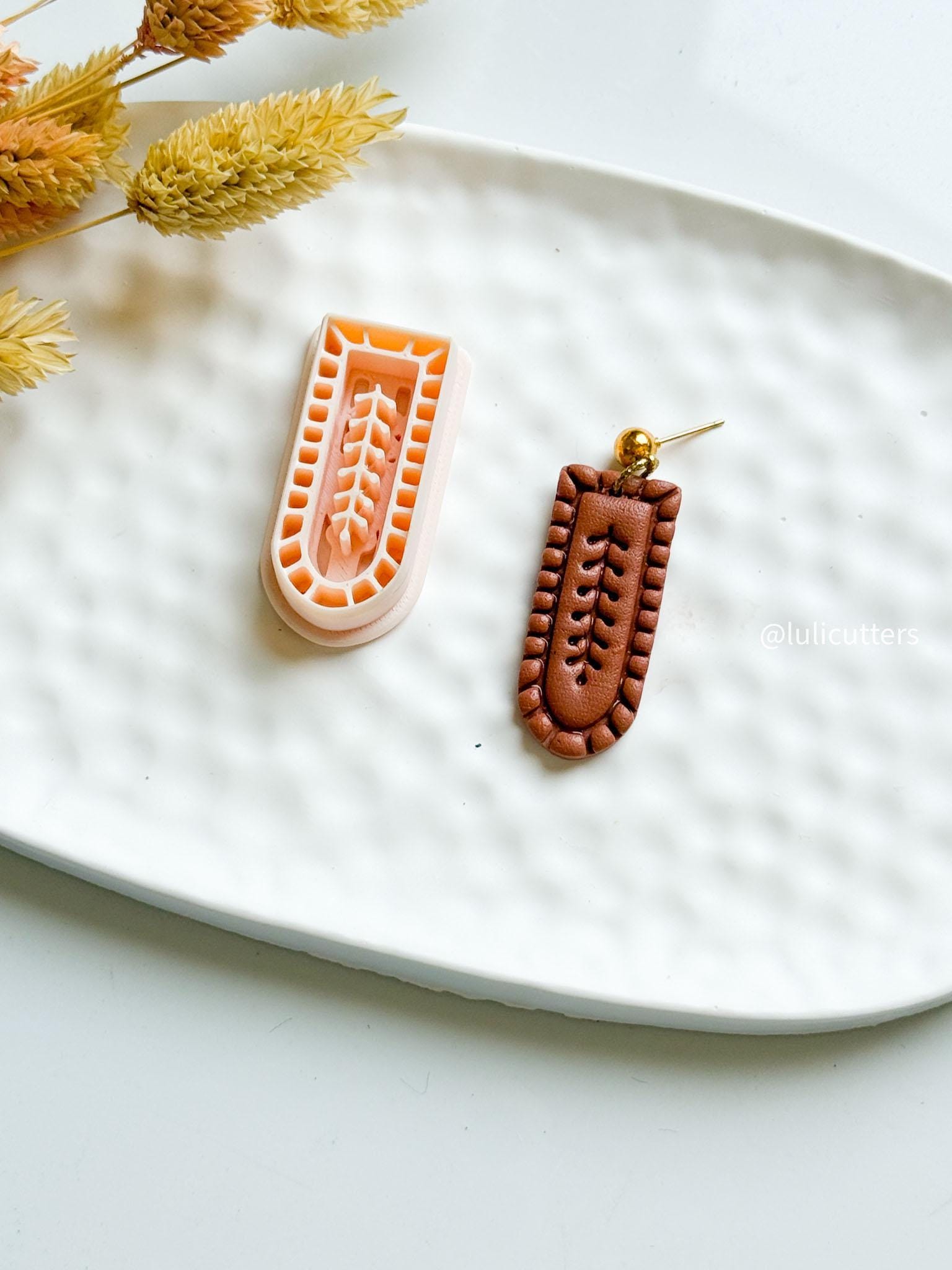 Botanical Arch Clay Cutter: Leaf Branch Detail - Polymer Jewelry Design