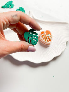 Monstera Leaf Clay Cutter Set: Tropical Polymer Jewelry (20mm, 25mm, 30mm)