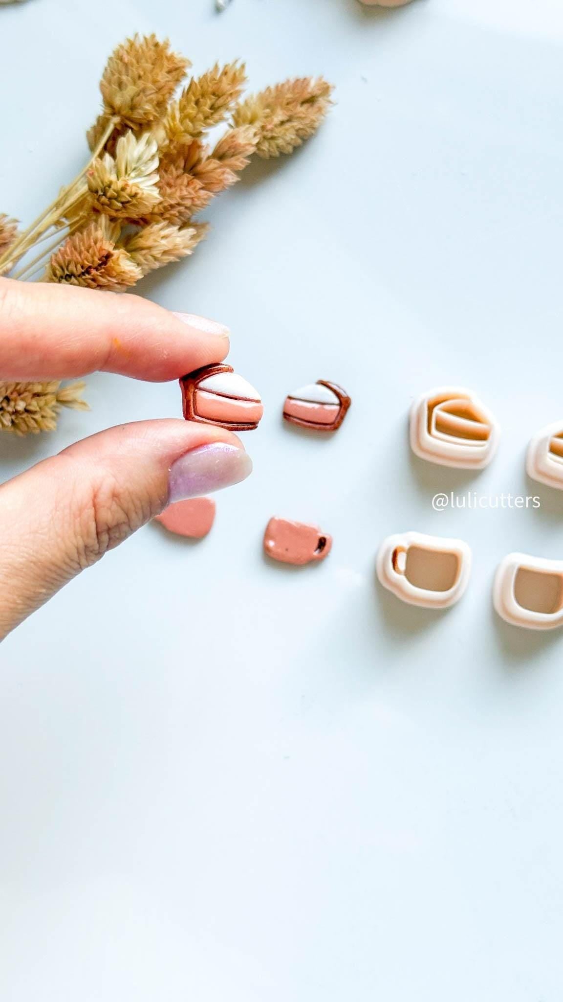 Autumn Stud Cutter Set Fall Mini Polymer Clay Earring Pack