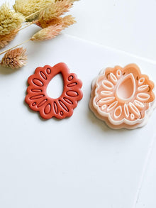 Floral Mandala Polymer Clay Cutter for Earrings and Jewelry