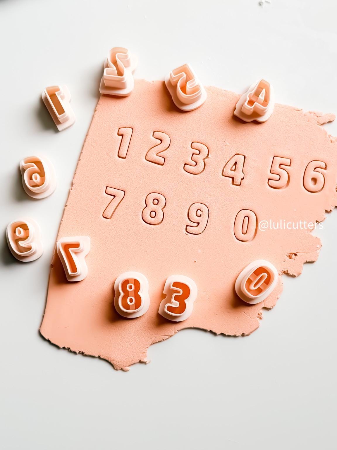 Number Clay Cutter Set: Polymer Clay, Cake Topper (15-30mm)