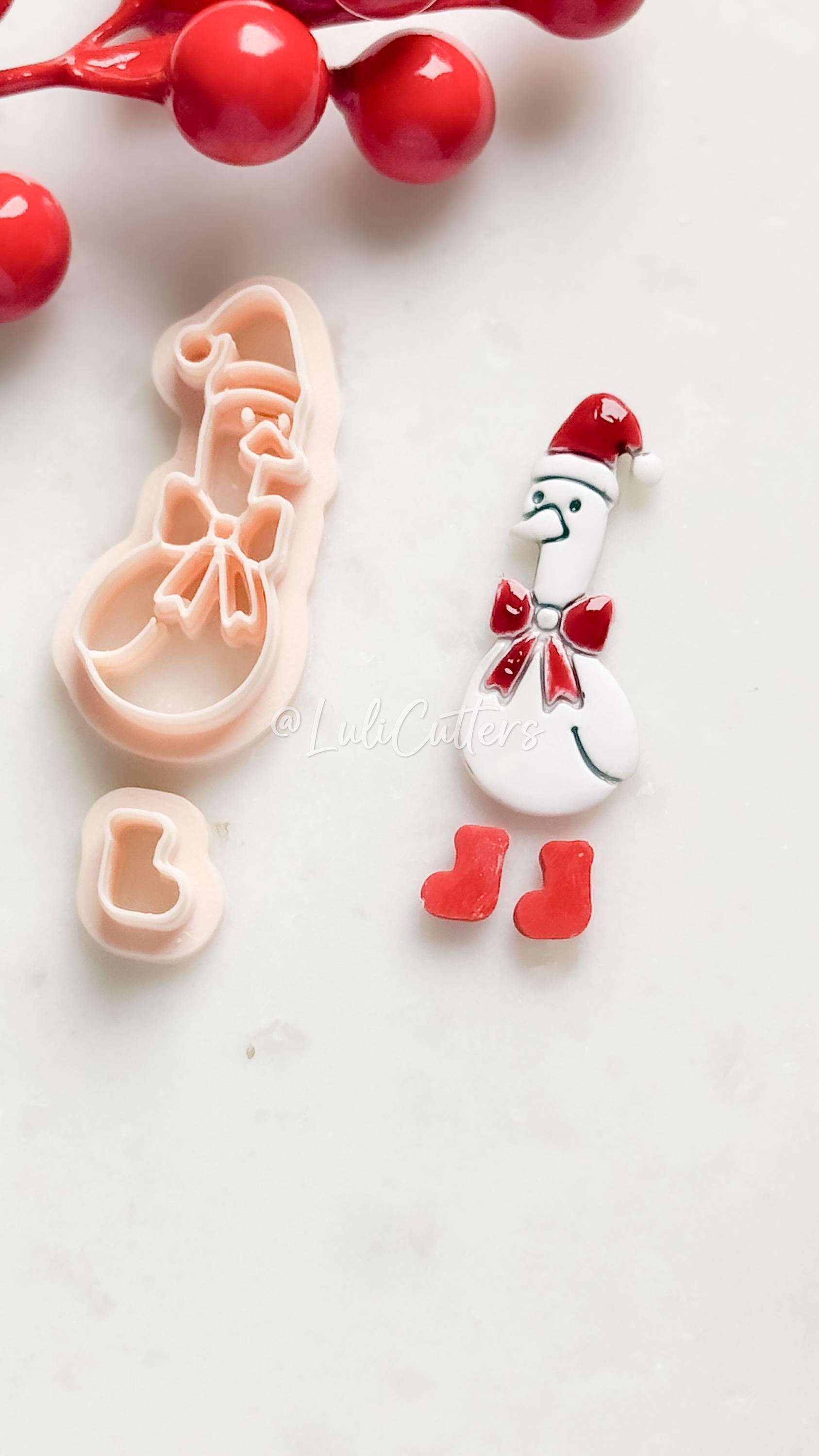 Christmas Goose Clay Cutter Set – Polymer Clay Earring/Charm Cutters