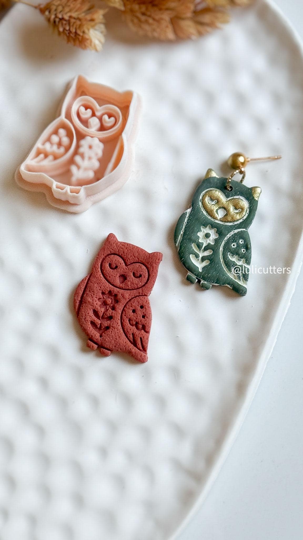 Nordic Owl Polymer Clay Cutter for Earrings and Ornaments