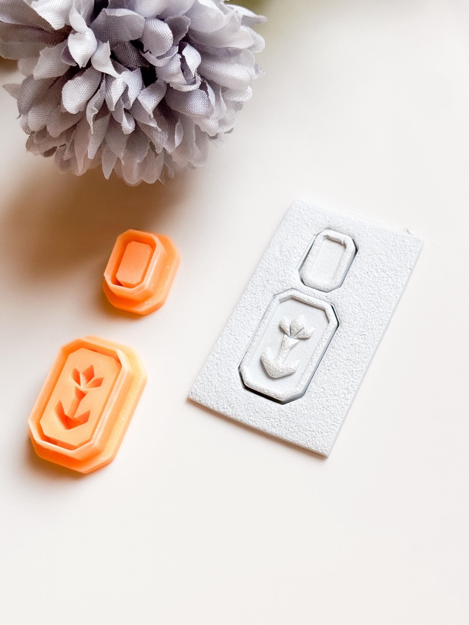 Anchor Clay Cutter: Modern Nautical Earring, Polymer Clay Jewelry