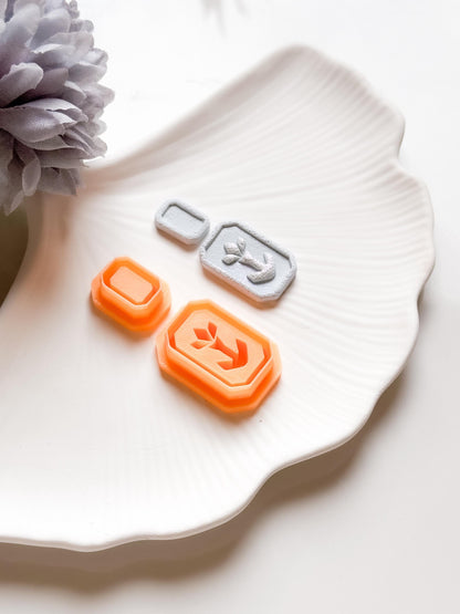 Anchor Clay Cutter: Modern Nautical Earring, Polymer Clay Jewelry