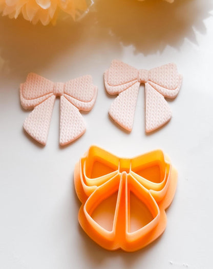 Bow Earring Clay Cutter: Sharp Edge Ribbon Tool