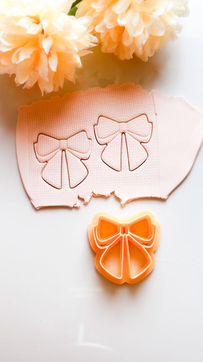 Bow Earring Clay Cutter: Sharp Edge Ribbon Tool