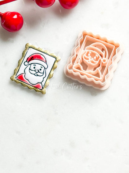 Santa Portrait Clay Cutter: Christmas Ornament Earring Design