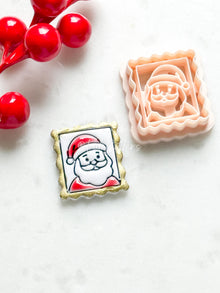 Santa Portrait Clay Cutter: Christmas Ornament Earring Design