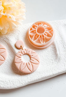 Floral Burst Clay Cutter: Boho Earring DIY - Stud Option