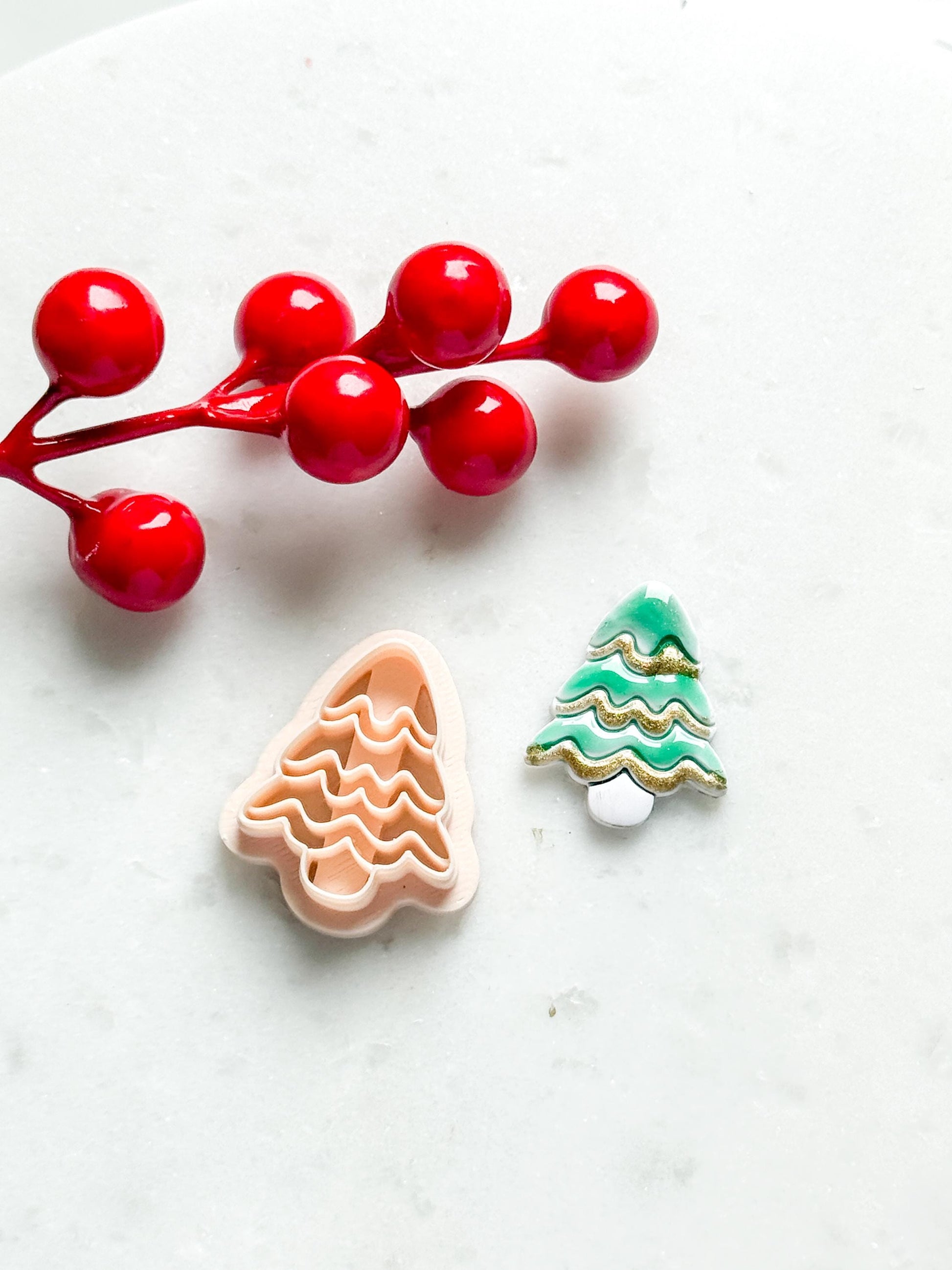 Christmas Tree Polymer Clay Cutter Layered Evergreen Shape