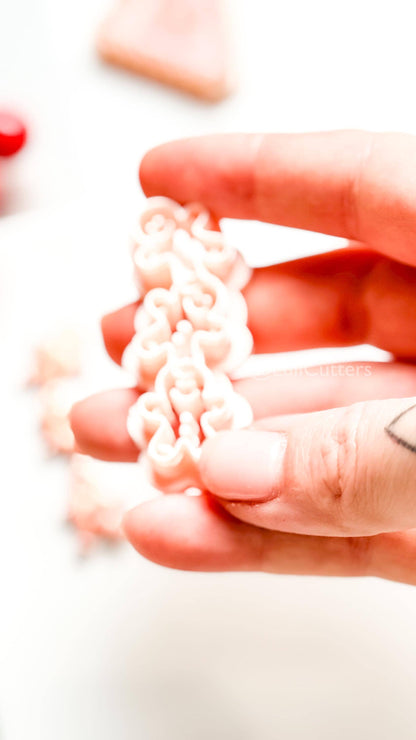 Gingerbread Man Chain Clay Cutter: Christmas Earring Polymer Clay Tool