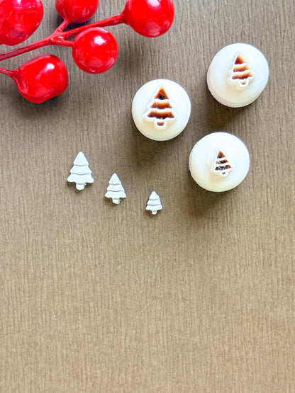 Christmas Tree Micro Clay Cutter Set – Polymer Clay Tools for Mini Holiday Designs