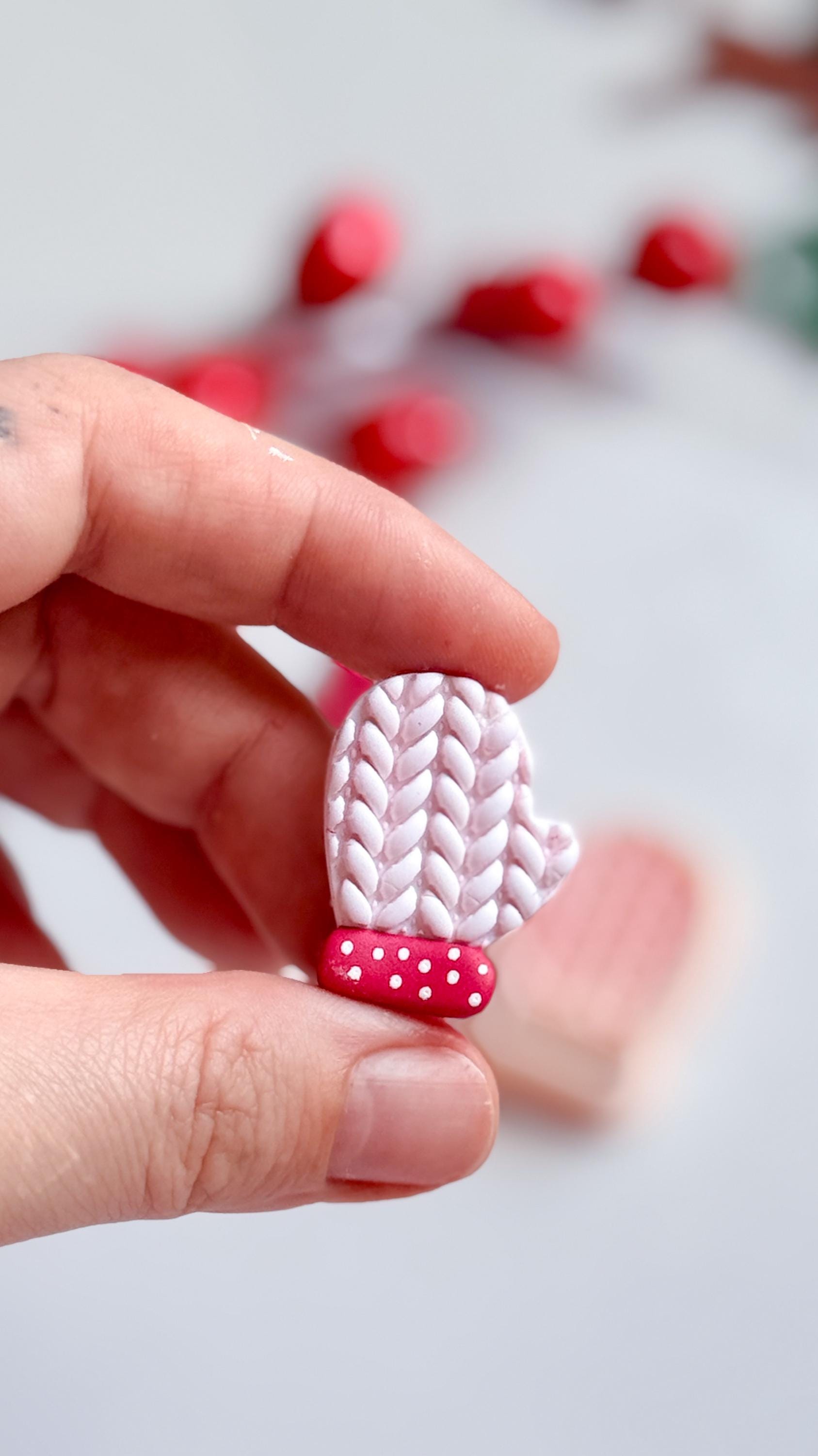 Knit Mitten Clay Cutter: Winter Earring Cutter for Polymer Clay