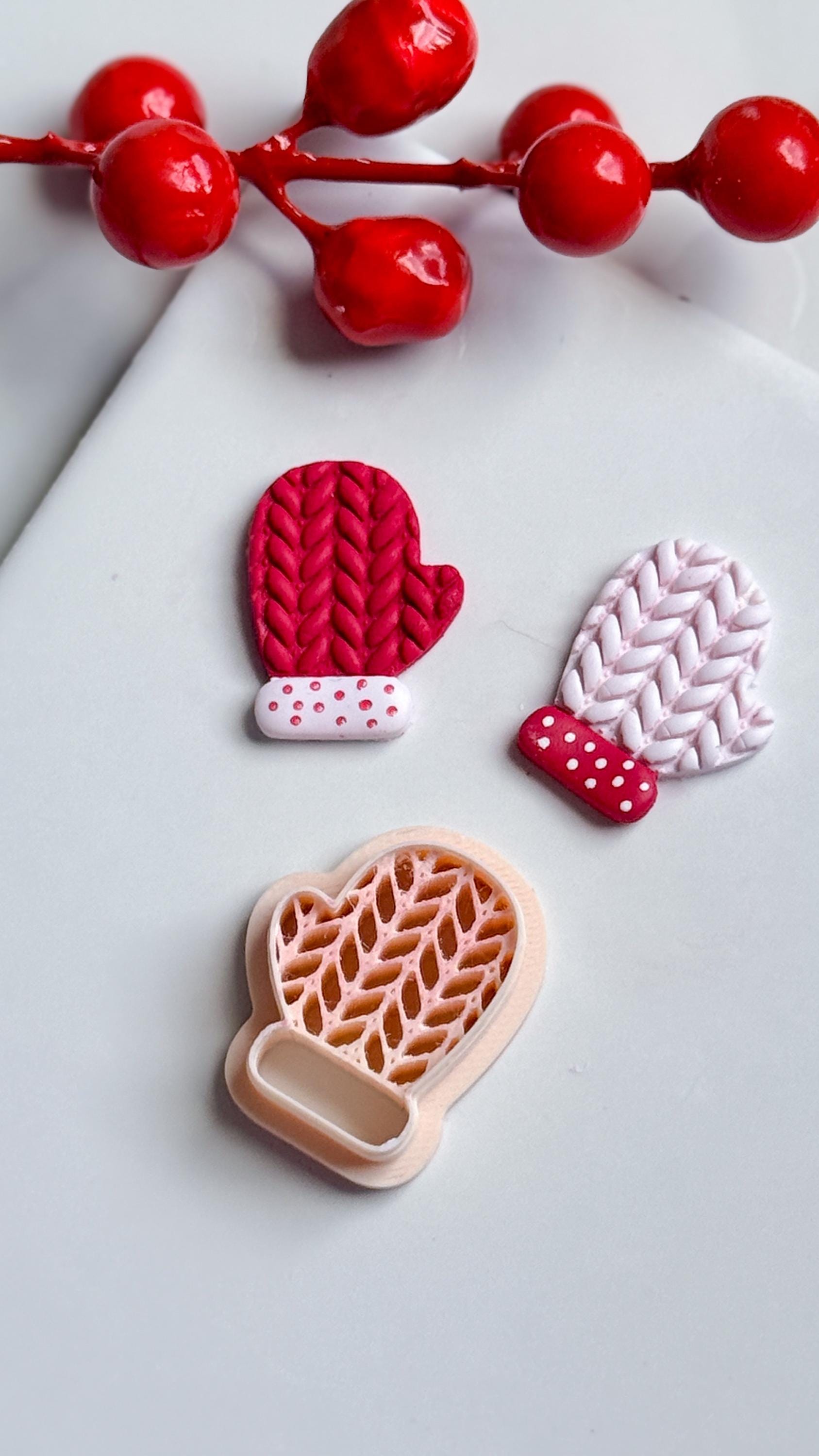 Knit Mitten Clay Cutter: Winter Earring Cutter for Polymer Clay