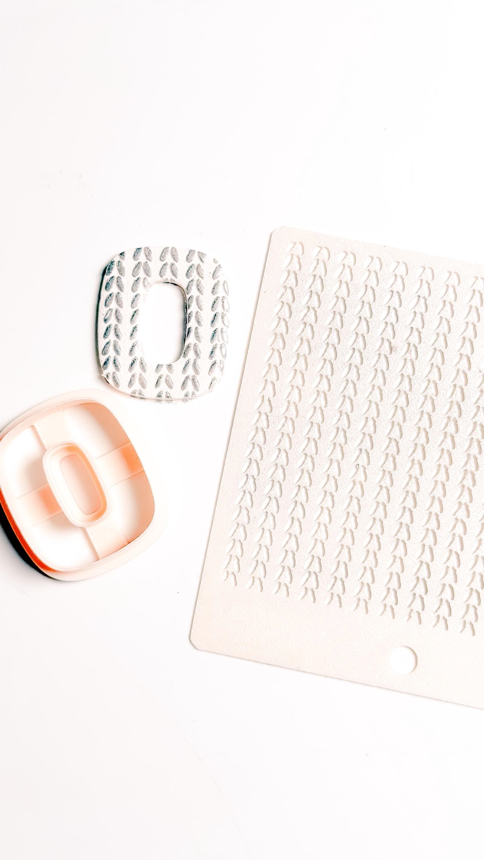 Knit Texture Stencil for Polymer Clay: Simple Sweater Pattern