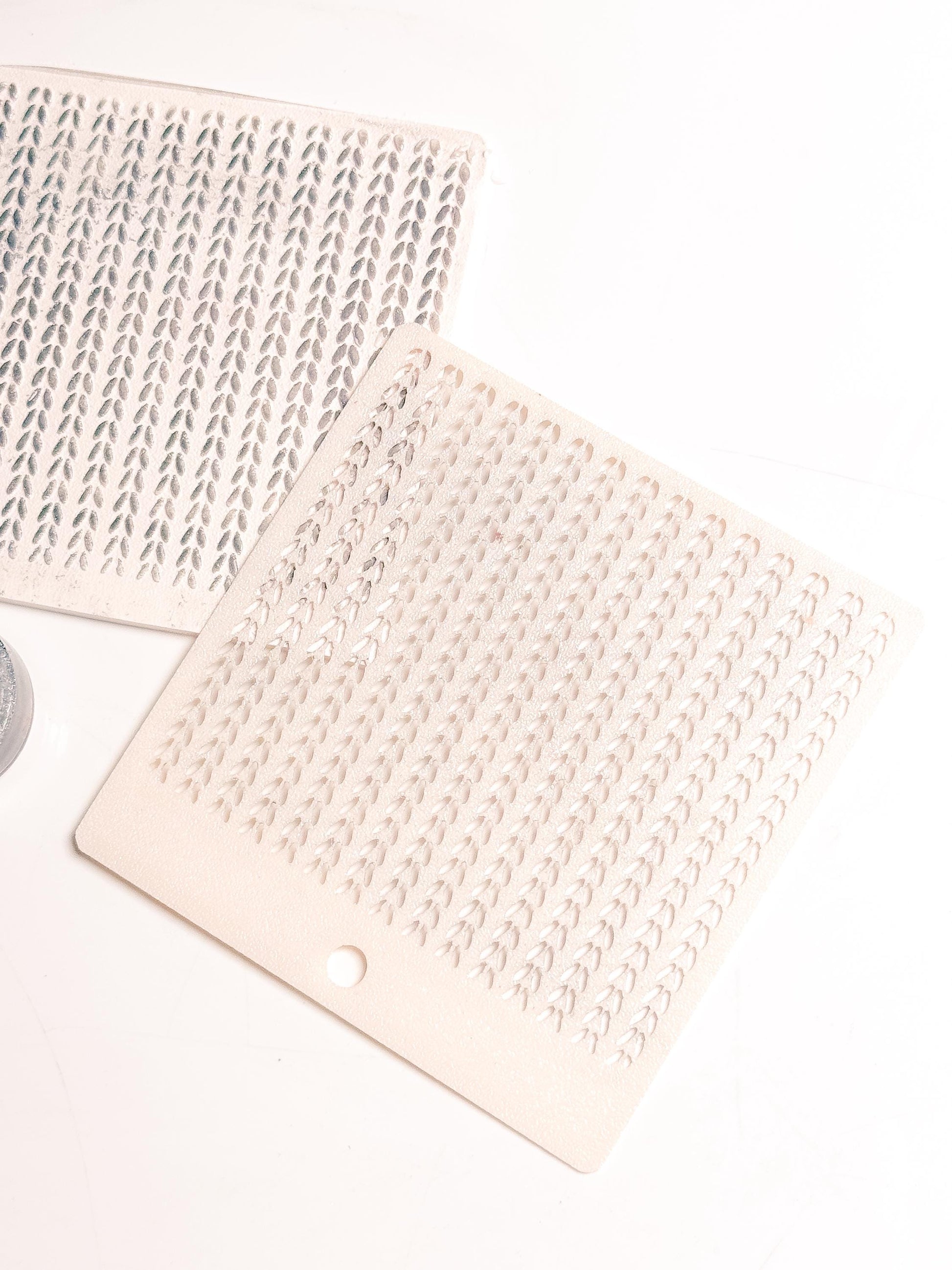 Knit Texture Stencil for Polymer Clay: Simple Sweater Pattern