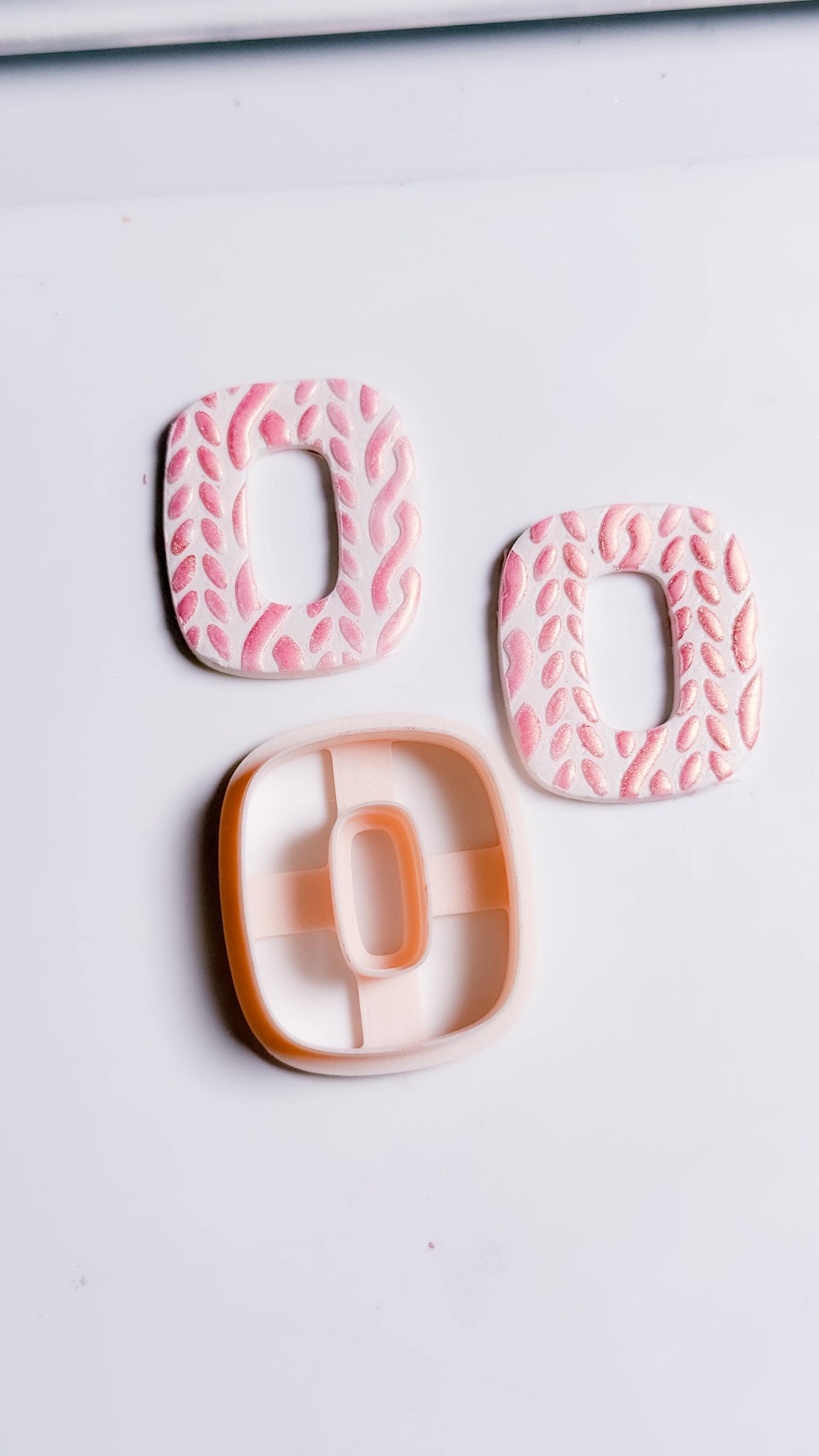 Cable Knit Texture Stencil for Polymer Clay: Braided Sweater Pattern