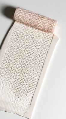 Diagonal Rib Stitch Texture Roller for Polymer Clay – Knit Pattern Emboss Rolling Pin