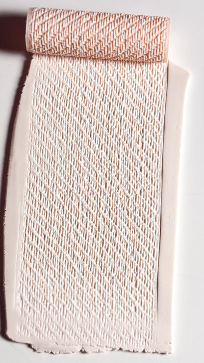 Diagonal Rib Stitch Texture Roller for Polymer Clay – Knit Pattern Emboss Rolling Pin