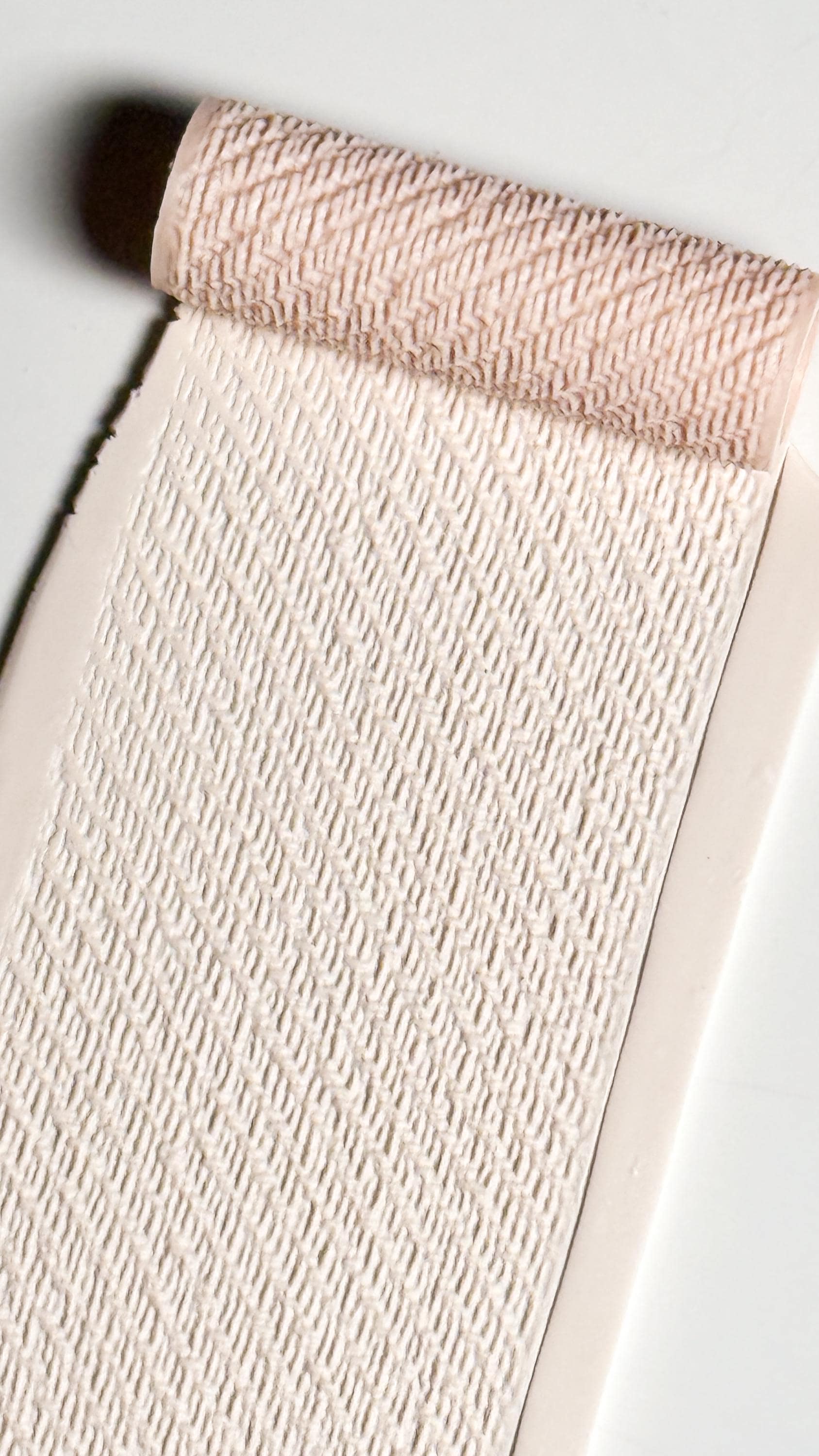 Diagonal Rib Stitch Texture Roller for Polymer Clay – Knit Pattern Emboss Rolling Pin