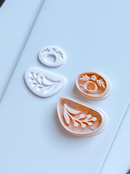 Floral Dangle Earring Polymer Clay Cutter Set Jewelry Making Tools