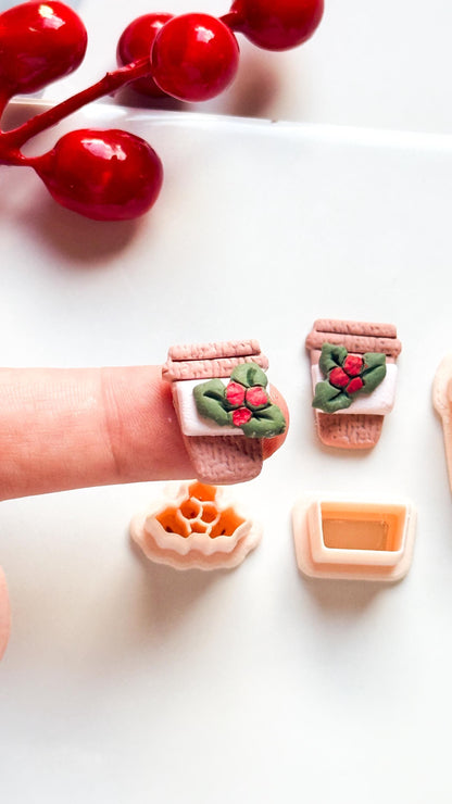Christmas Coffee Cup Clay Cutter Set – Holiday Earring Tool