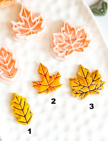 Autumn Leaf Clay Cutters: Oak & Maple Polymer Clay Jewelry