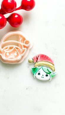 Female Elf Clay Cutter – Christmas Polymer Clay Tool for Holiday Earrings & Charms