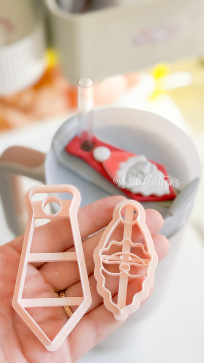 Santa and Reindeer Clay Cutters – Christmas Stanley Tumbler Topper Polymer Clay Tools