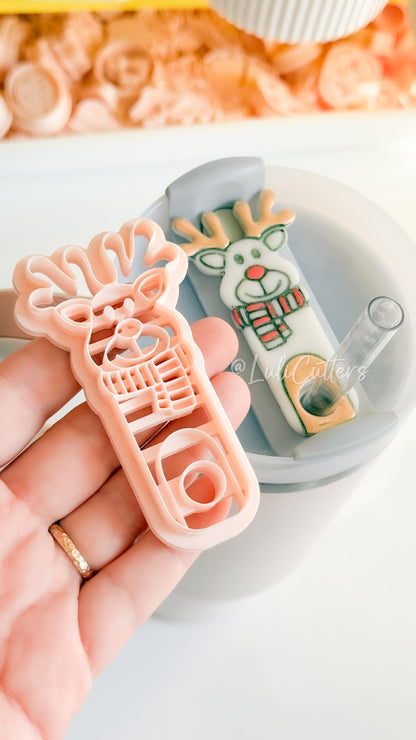Santa and Reindeer Clay Cutters – Christmas Stanley Tumbler Topper Polymer Clay Tools