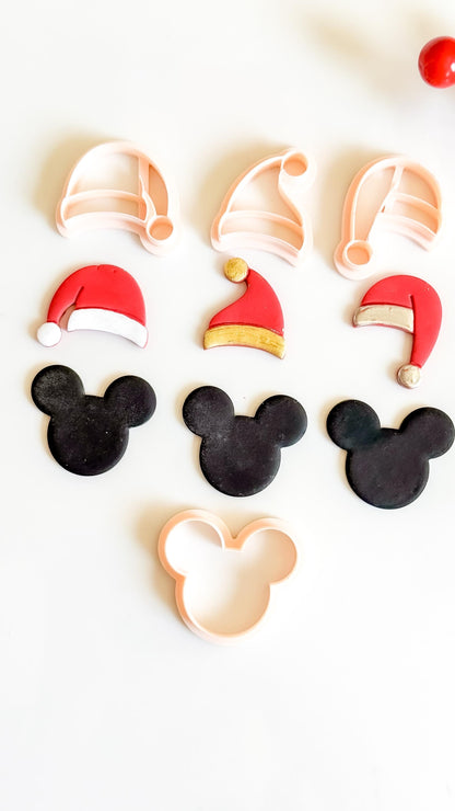 Santa Hat Mouse Clay Cutter Set - Christmas Earring & Charm Tool