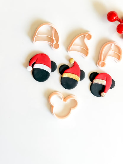 Santa Hat Mouse Clay Cutter Set - Christmas Earring & Charm Tool
