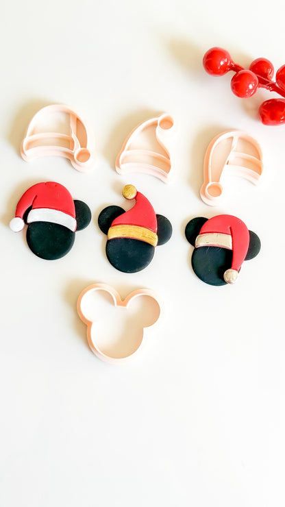 Santa Hat Mouse Clay Cutter Set - Christmas Earring & Charm Tool