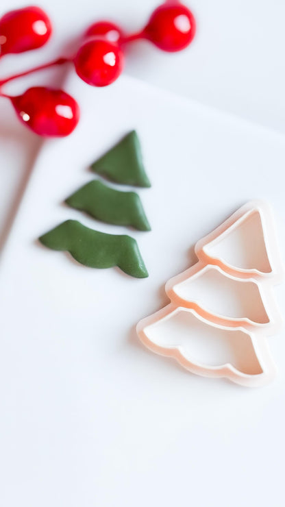 Christmas Tree Clay Cutter – Layered Pine Shape Polymer Clay Tool