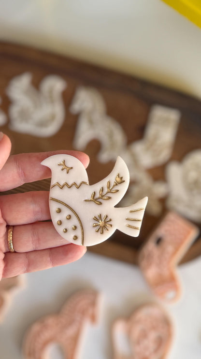 Christmas Ornament Clay Cutter Set – Tree Baubles & Holiday Decor Shapes (75mm)