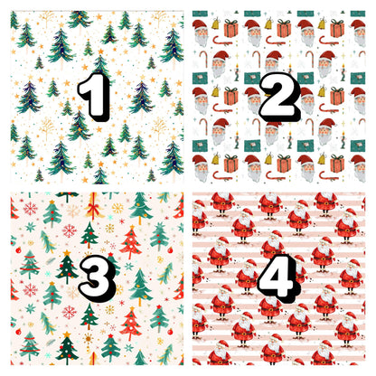 Christmas Tree & Santa Transfer Papers – Festive Polymer Clay Surface Designs