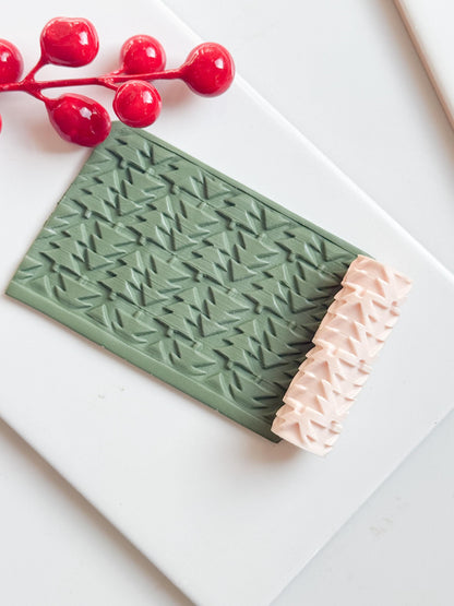Christmas Tree Embossing Roller – Holiday Pattern Roller for Polymer Clay