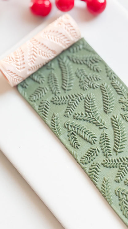 Fern Embossing Roller – Leaf Pattern Polymer Clay Embossing Tool
