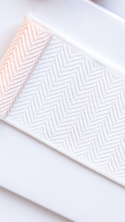 Herringbone Knit Embossing Roller – Diagonal Texture Roller for Polymer Clay