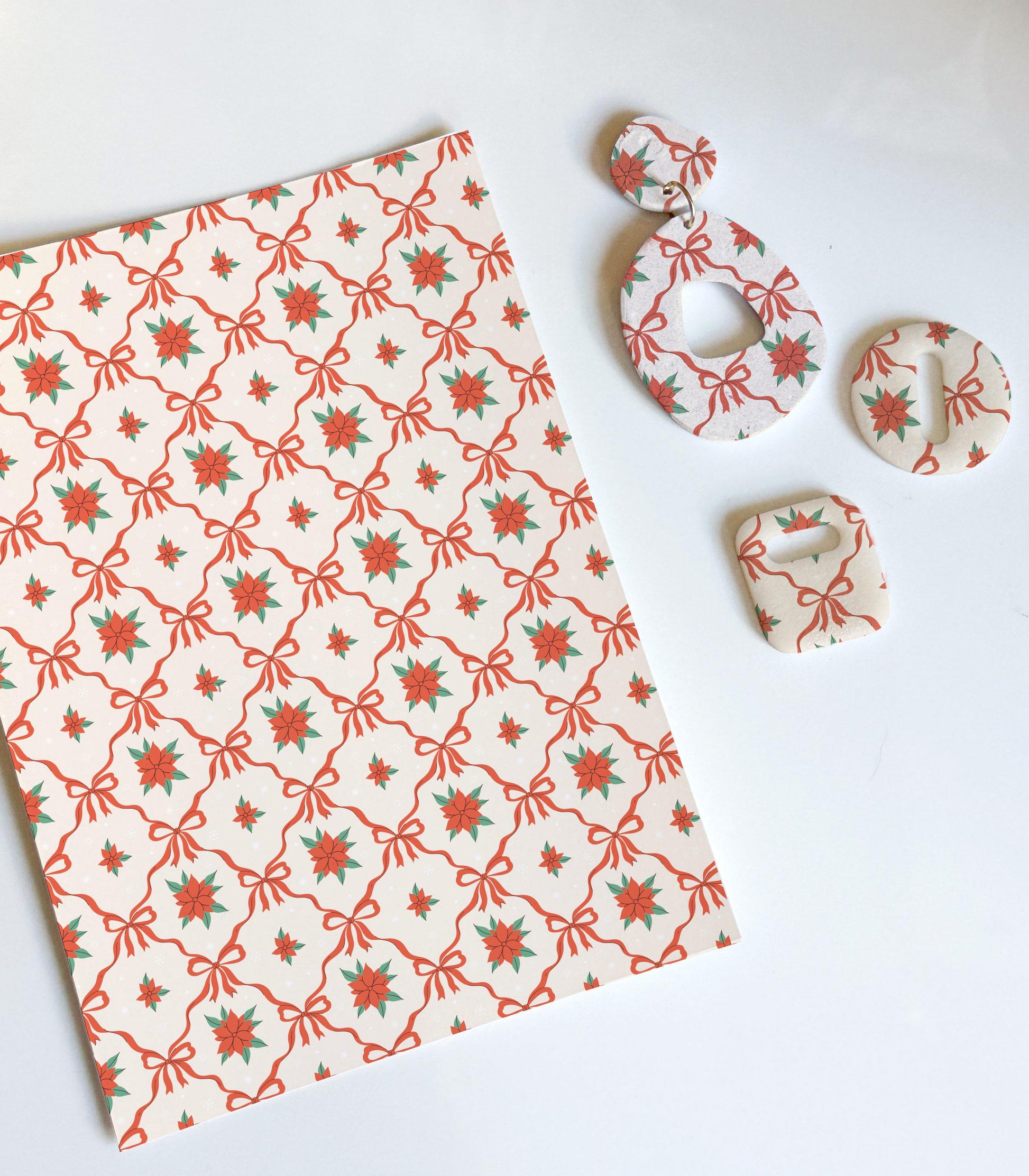 Christmas Winter Patterns Transfer Papers – Festive Polymer Clay Surface Designs