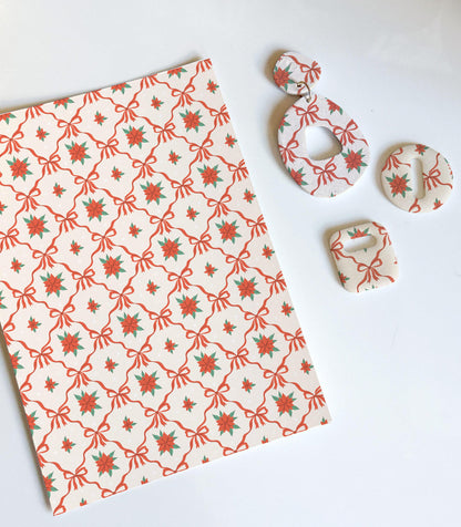 Christmas Winter Patterns Transfer Papers – Festive Polymer Clay Surface Designs