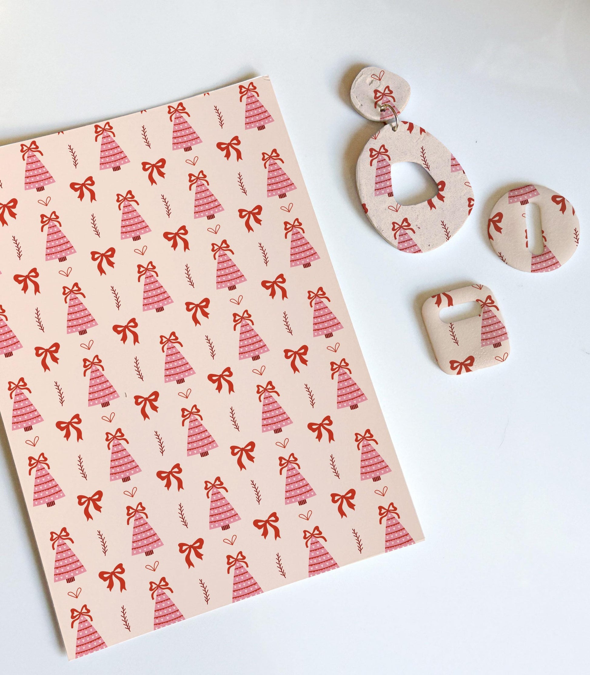 Christmas Winter Patterns Transfer Papers – Festive Polymer Clay Surface Designs