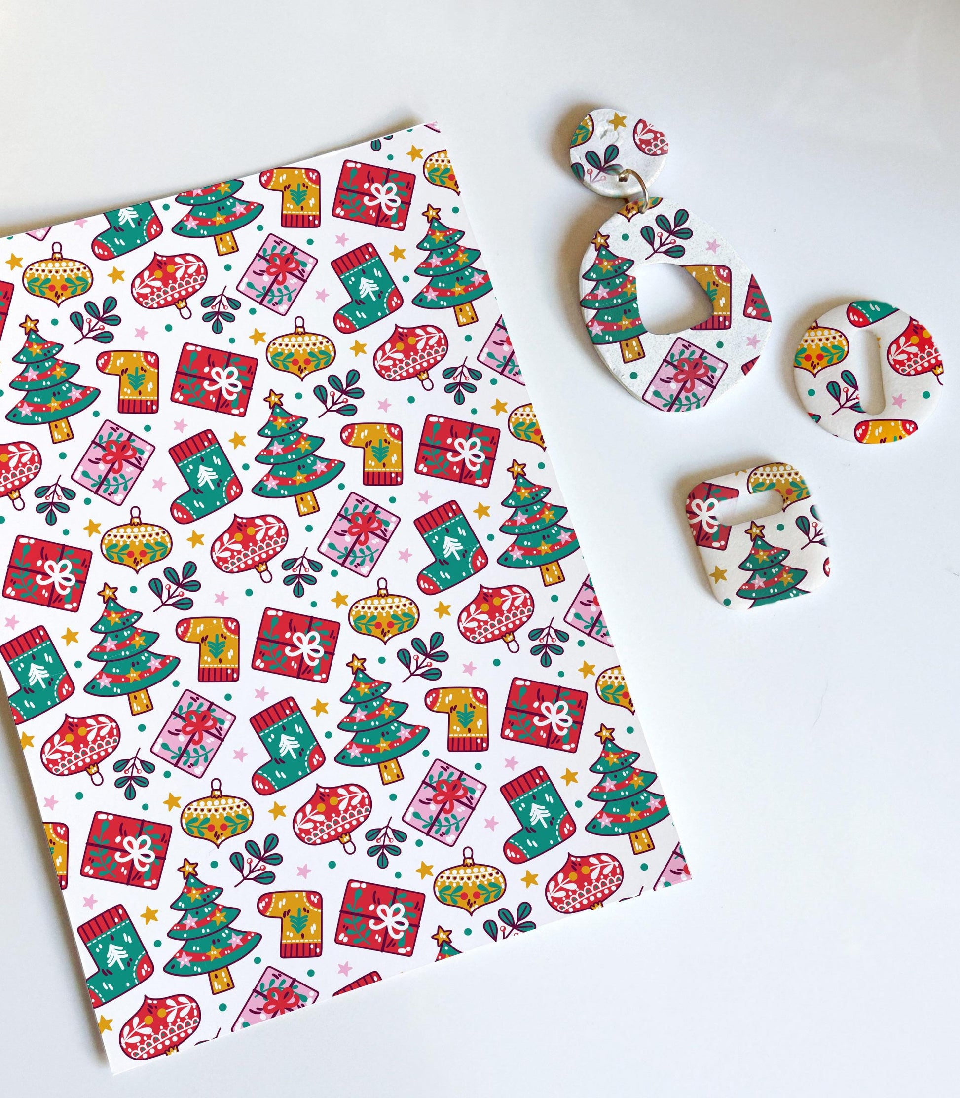 Christmas - Winter Transfer Papers – Festive Polymer Clay Surface Designs