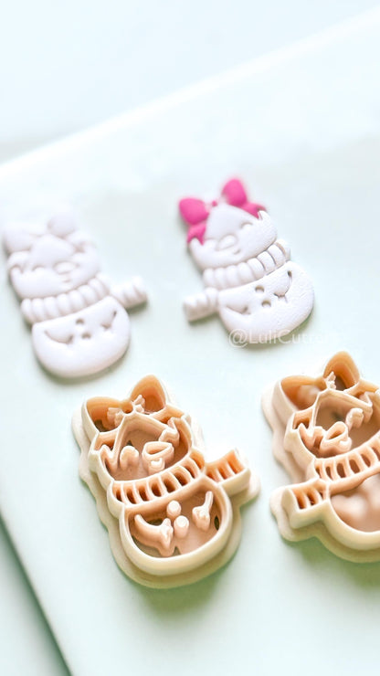 Snow Girl Clay Cutter – Cute Winter Earring & Ornament Design