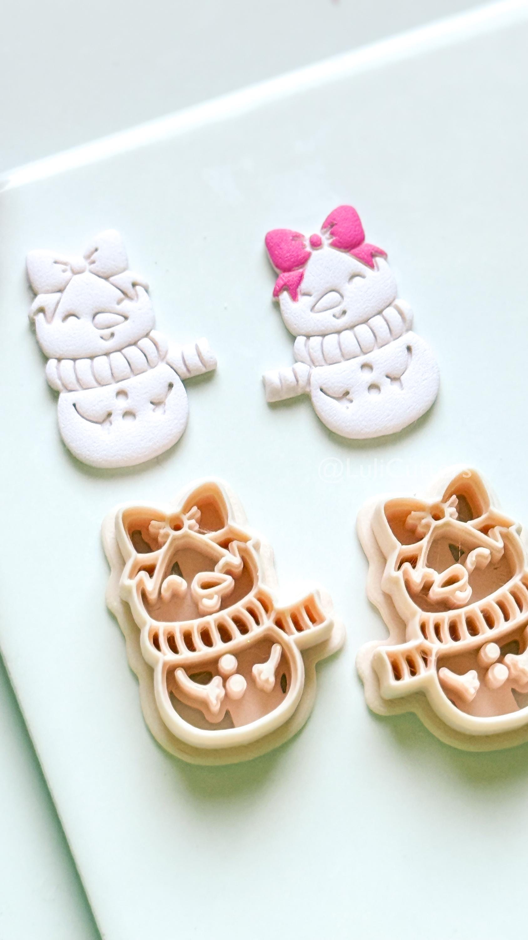 Snow Girl Clay Cutter – Cute Winter Earring & Ornament Design