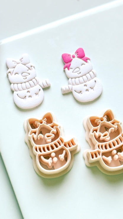 Snow Girl Clay Cutter – Cute Winter Earring & Ornament Design