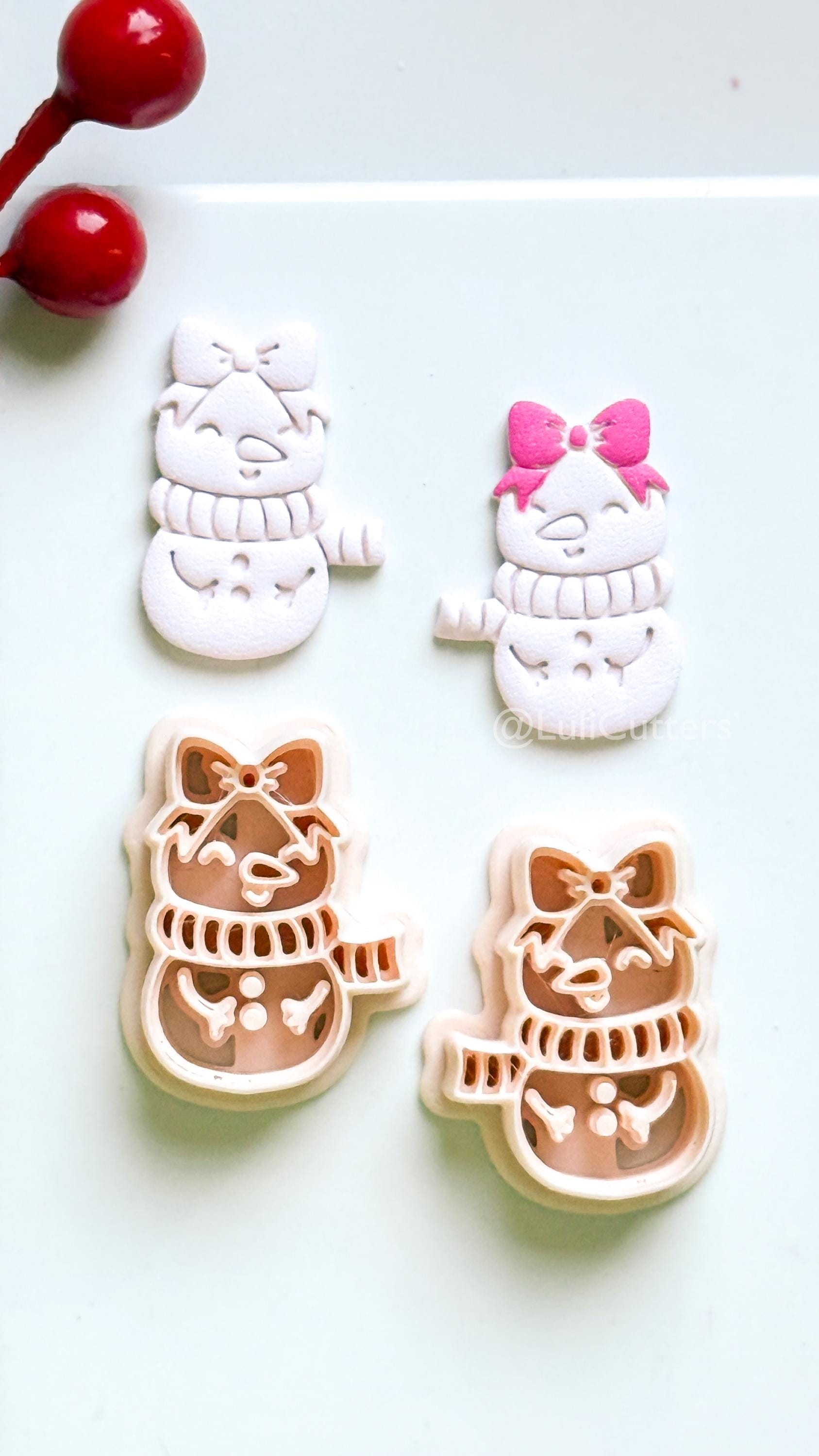 Snow Girl Clay Cutter – Cute Winter Earring & Ornament Design