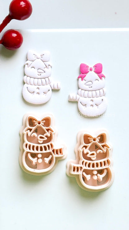 Snow Girl Clay Cutter – Cute Winter Earring & Ornament Design