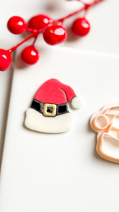 Santa Hat Clay Cutter: Christmas Polymer Clay Tool for Earrings & Charms